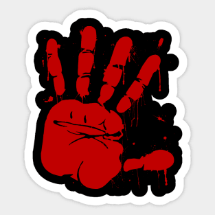 Bloody Hand Print Sticker